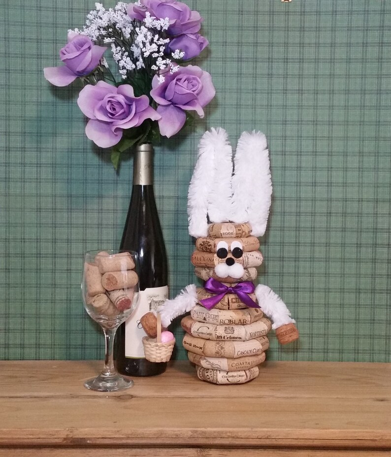 Wine Cork Bunny. Bunny Gift Bunny Lover Gift Bunny Figurine Etsy