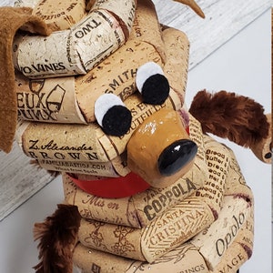 Wine cork dog, dog figure, cork dog, cork gifts, wine lover gift, cork, dog lover gift, dog, dog mom gift, wine cork decor, dog decor image 4