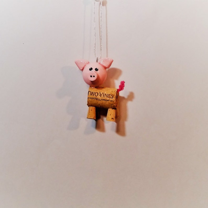 Pig ornament pig gifts pig christmas ornament wine cork Etsy