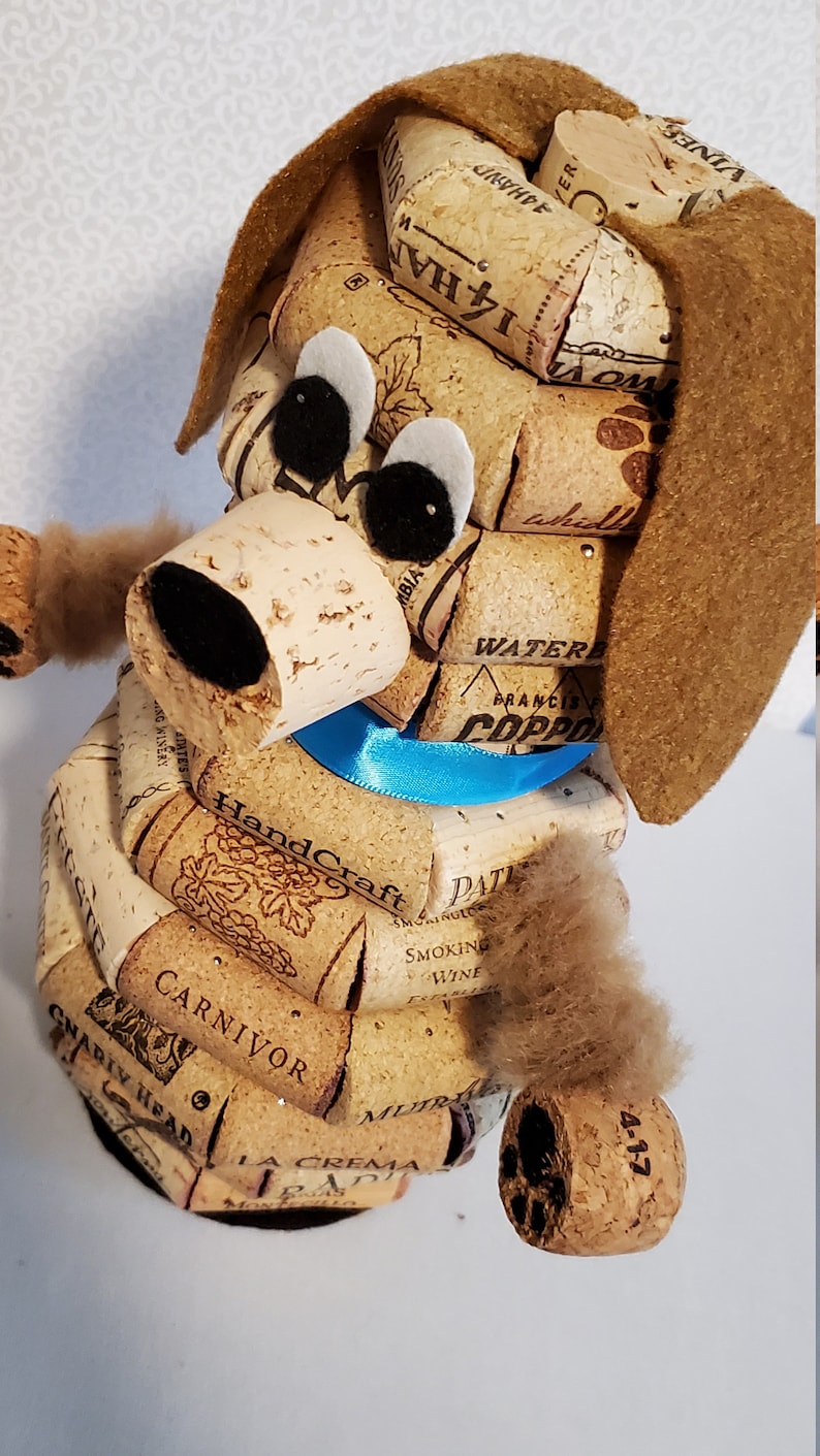 Cork dogs dog figure dog figurine dog dad gift wine lover Etsy