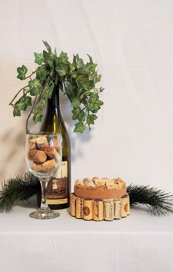 Cork box wine cork box round box gift box wine cork gift Etsy