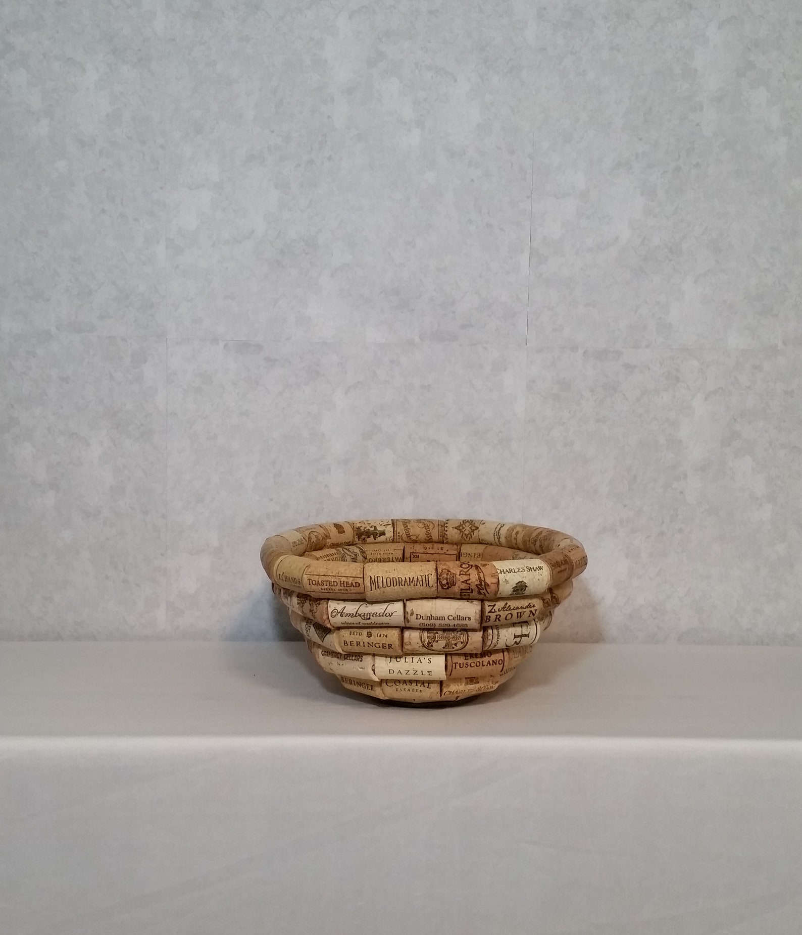 Cork bowl oval bowl wine cork bowl fruit bowl wine room Etsy