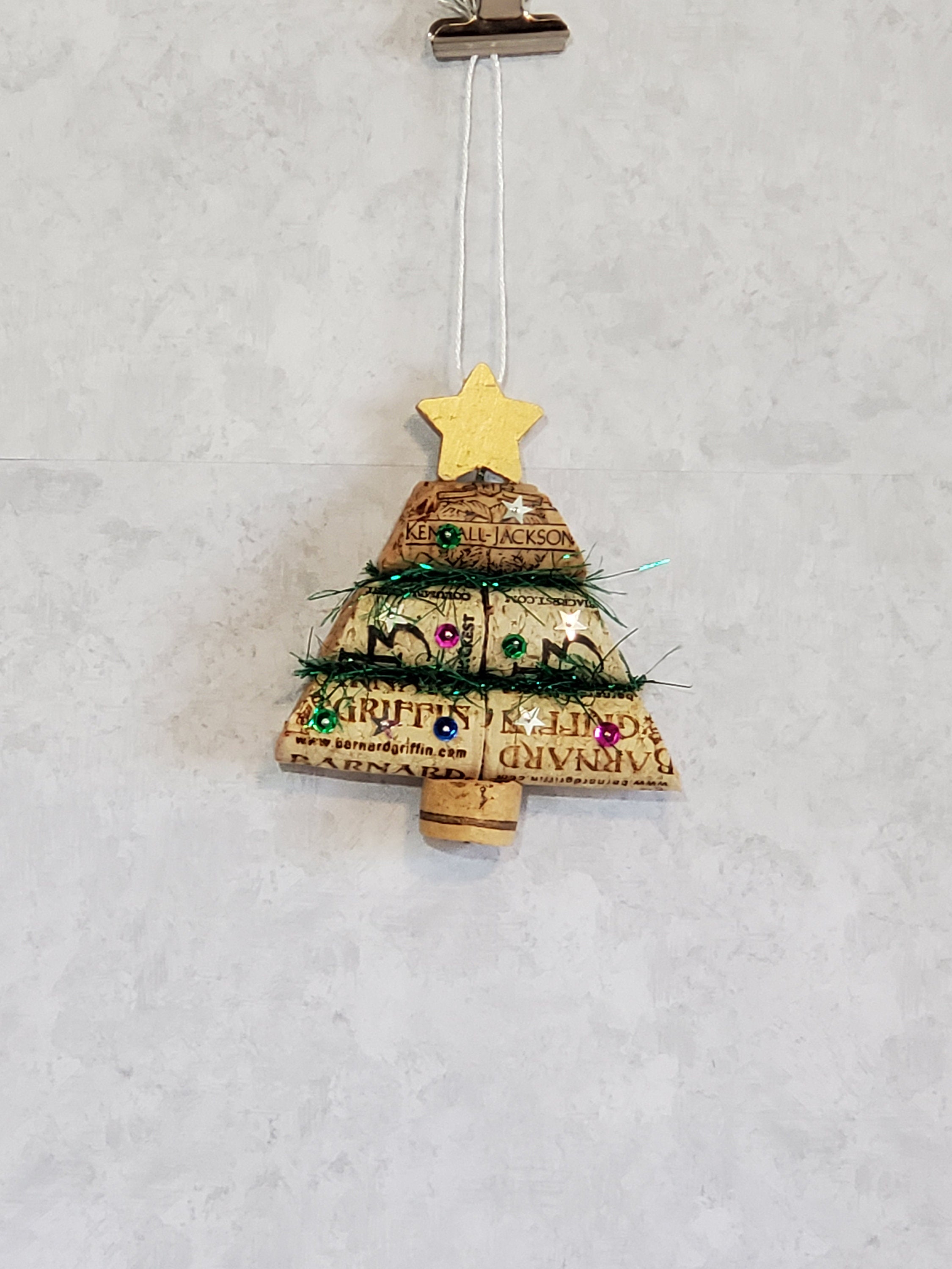 Tree cork ornament tree ornament cork ornament Christmas Etsy