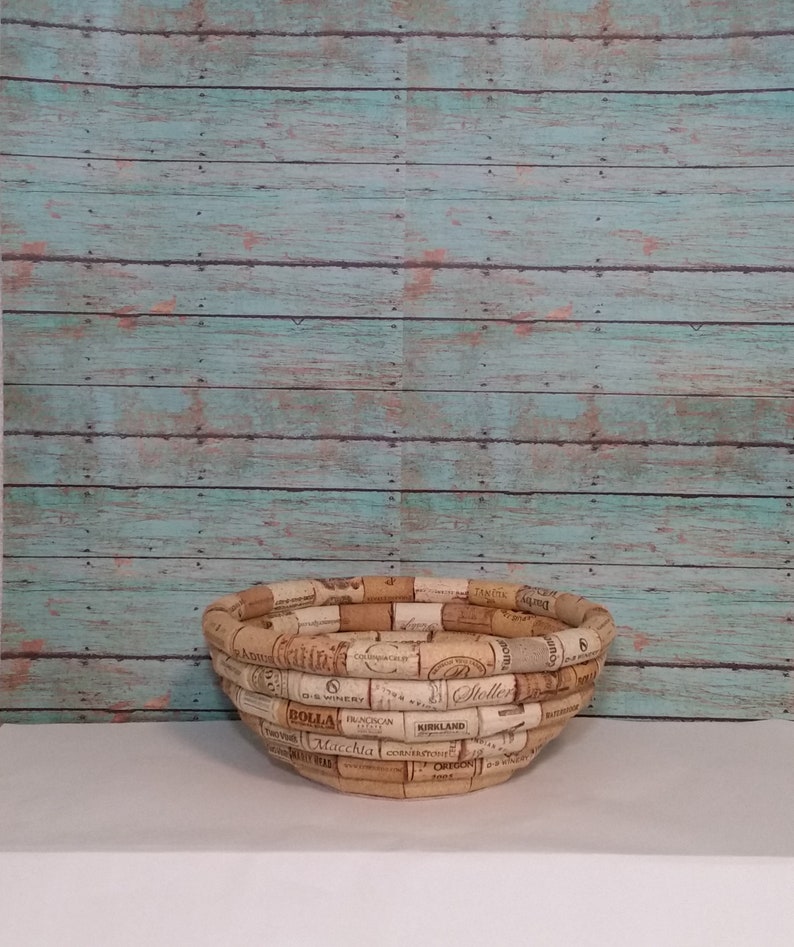 Wine Cork Bowl Cork Bowl Decorative Bowl Fruit Bowl Large Etsy