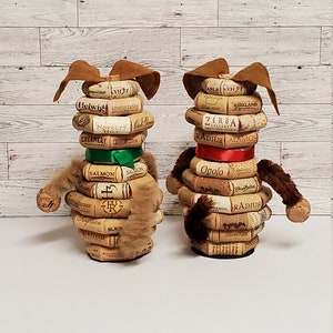 Wine cork dog, dog figure, cork dog, cork gifts, wine lover gift, cork, dog lover gift, dog, dog mom gift, wine cork decor, dog decor image 3