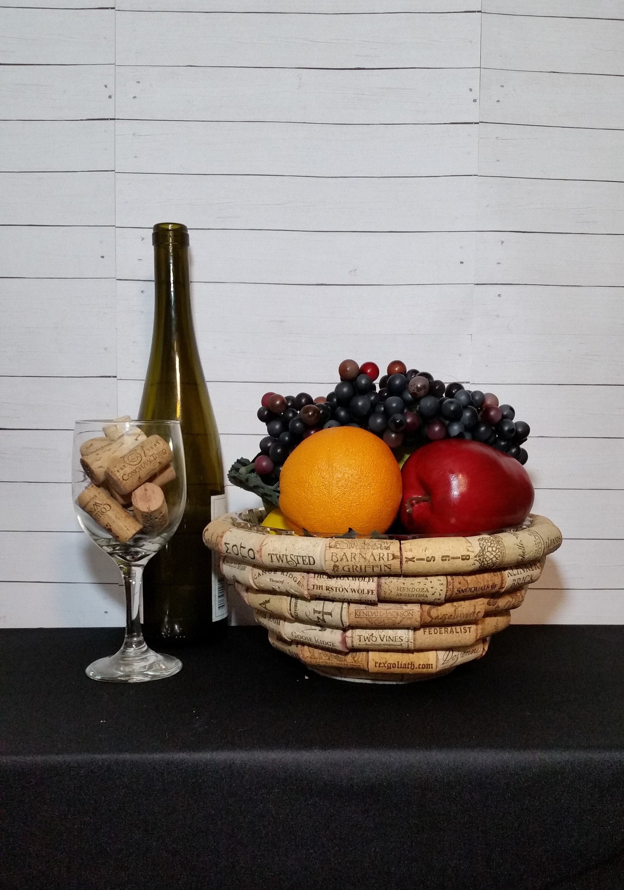 Wine Cork Bowl Cork Bowl Decorative Bowl Fruit Bowl Cork Etsy
