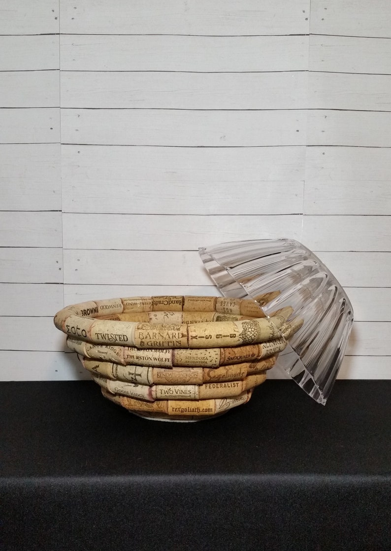 Wine Cork Bowl Cork Bowl Decorative Bowl Fruit Bowl Cork Etsy