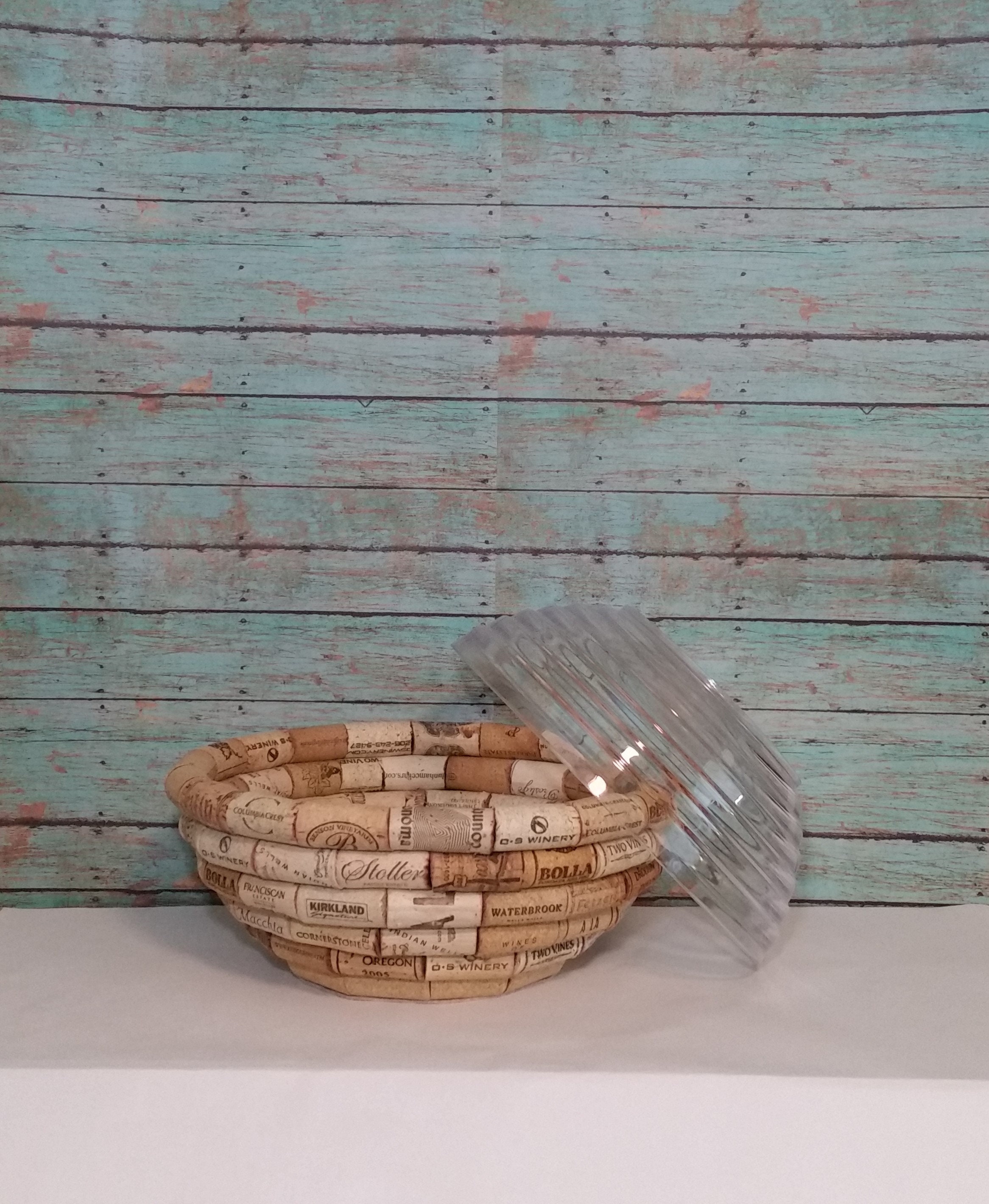 Wine Cork Bowl Cork Bowl Decorative Bowl Fruit Bowl Large Etsy