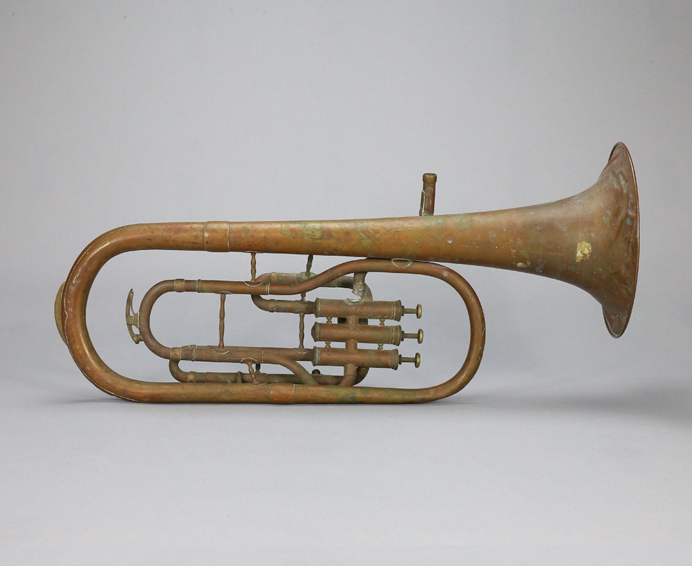 Very Rare R. Wunderlich Antique Baritone Horn Artifact Etsy