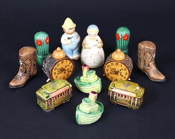 Recuerdos Vintage sal & pimienta Shakers, seis juegos