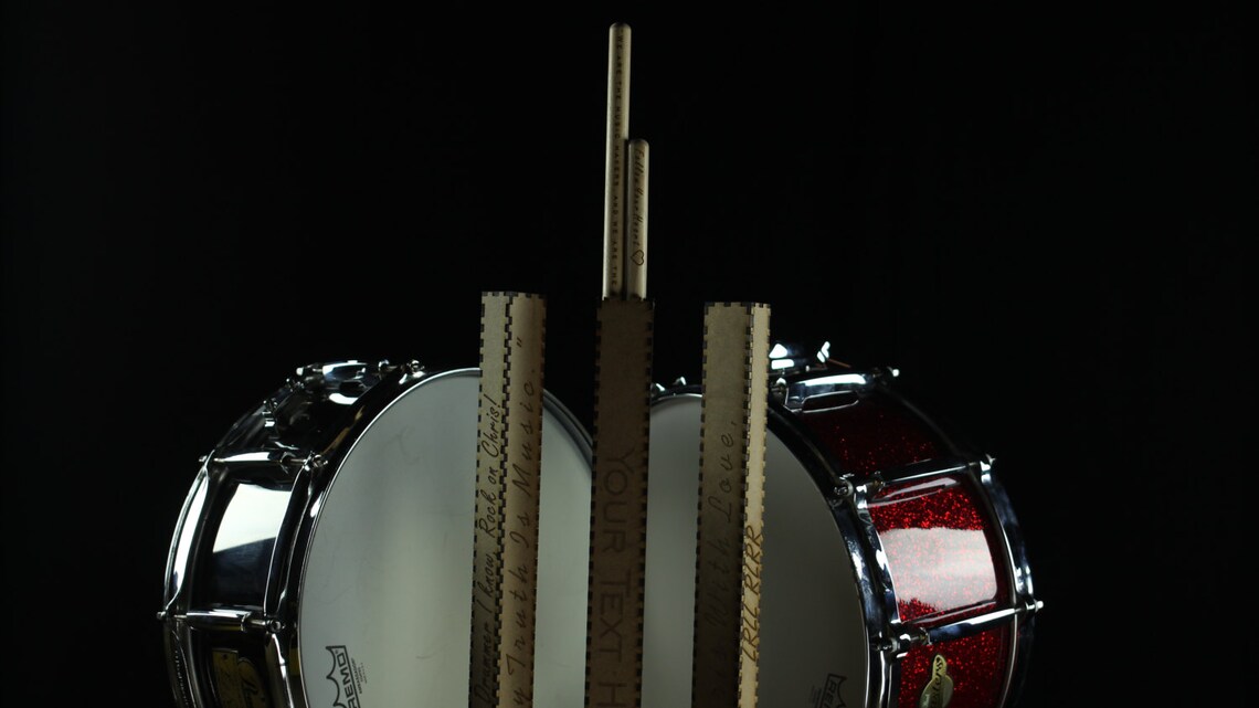 Custom Made Drumstick Box. Laser Cut and Engraved With Any Etsy