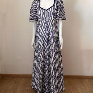 Long Prom Dress, Vintage 60s Dress, Art deco Dress, Art Nouveau Dress, Bohemian Long Dress, Glamour Dress, Edwardian dress size M