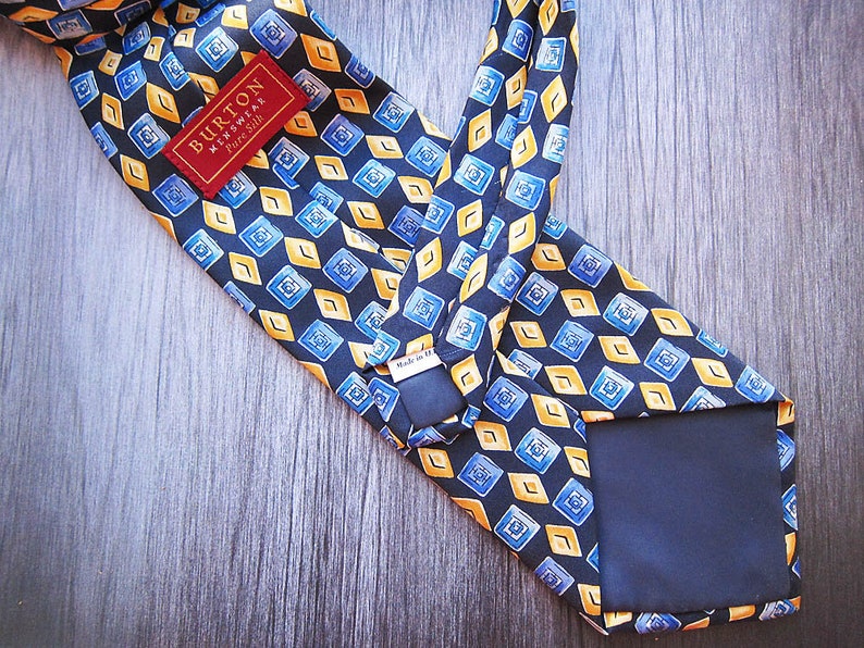 Vintage silk necktie Navy necktie Mens necktie Mens vintage necktie Vintage mens gift funny husband gift Vintage suit accessories for men