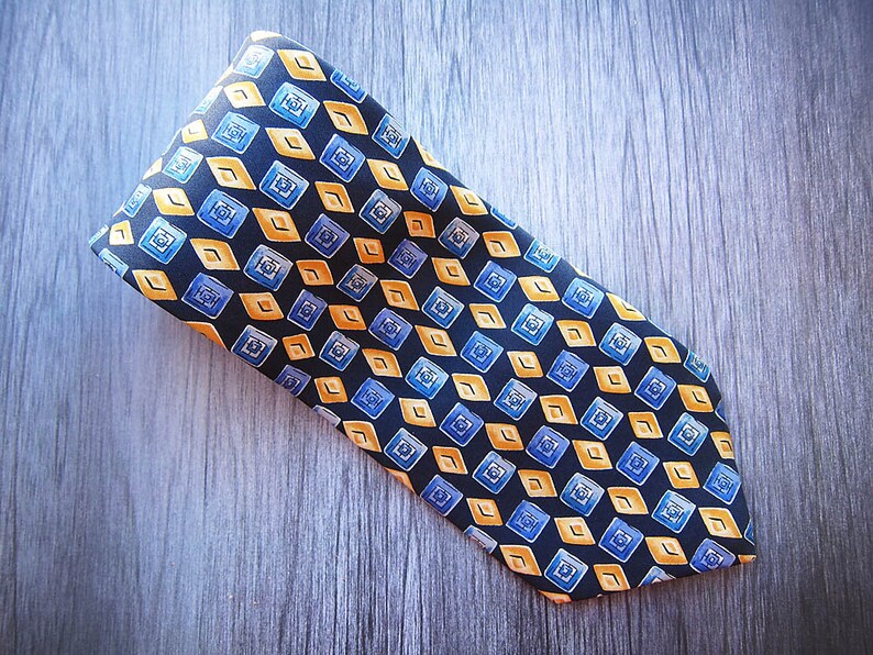 Vintage silk necktie Navy necktie Mens necktie Mens vintage necktie Vintage mens gift funny husband gift Vintage suit accessories for men