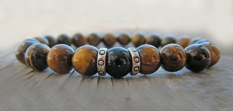 Mens Bracelet for men Tiger eye bracelet Beaded Bracelet Balance Bracelet Natural stone bracelet Adjustable bracelet Protection bracelet