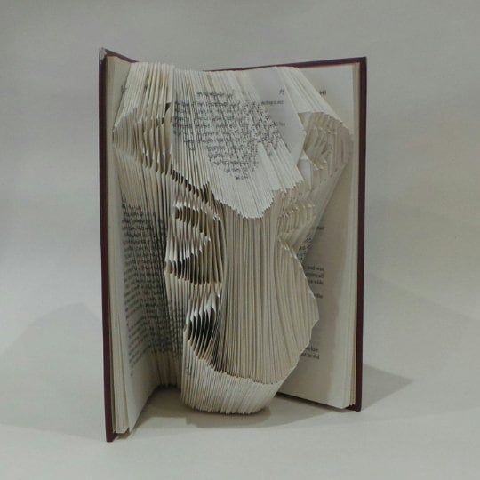 Stag - Deer - Elk - Folded Book Art Sculpture - Instructions - Pattern - Tutorial - Wildlife - Craft - How To - Digital - Download