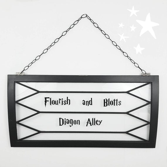 Handmade Flourish and Blotts Harry Potter Inspired Sign