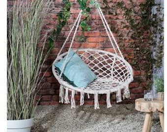 Macrame Swing Seat | Hanging Chair | Pergola | Indoor | Outdoor | Ceiling | Garden