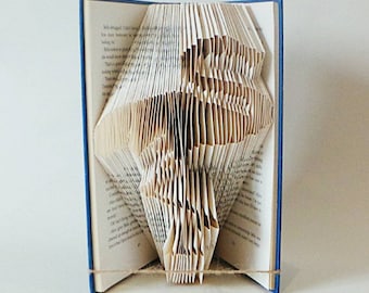 Flamingo - Bird - Folded Book Art Sculpture - Instructions - Pattern - Tutorial - Craft - How To - Digital - Download