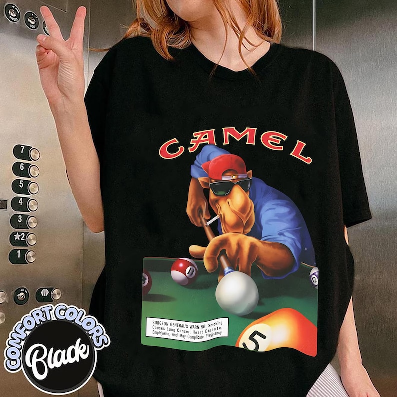 Vintage Camel Joe shirt, Vintage Graphic T-Shirt, Camel Cigarettes, Retro shirt afbeelding 2