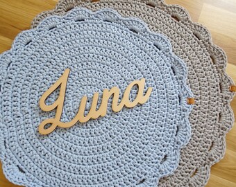 Teppich Kinderzimmer Teppich Rund Grau Kostenloser Versand Etsy