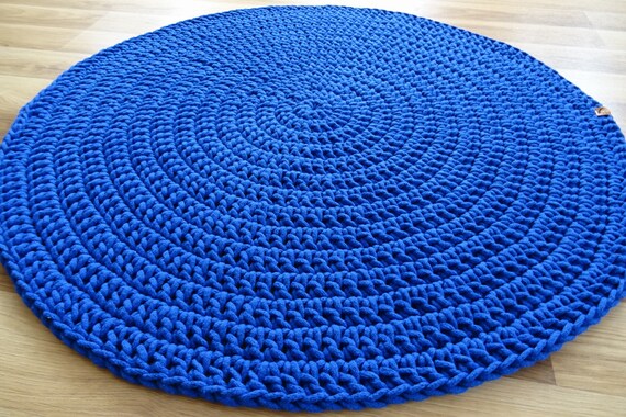 blue nursery rug