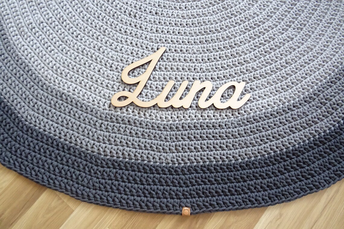 LARGE ROUND RUG Nursery Rug Crochet Rug Nursery Decor Boy Etsy