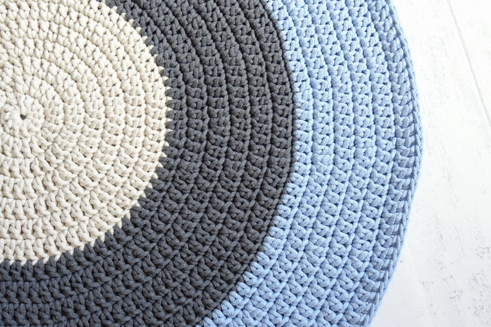 Baby Blue Round Rug Carpet Kids Room Nursery Decor Boy Area Etsy