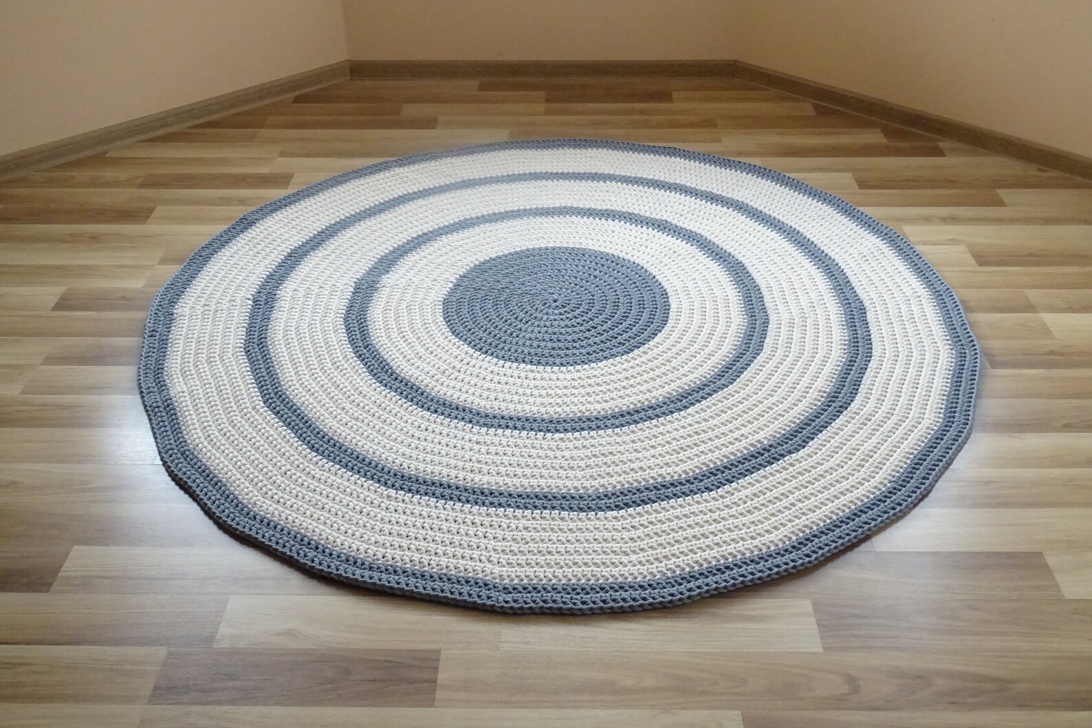 Baby boy nursery rug round rug crochet rug toddler boy rug Etsy
