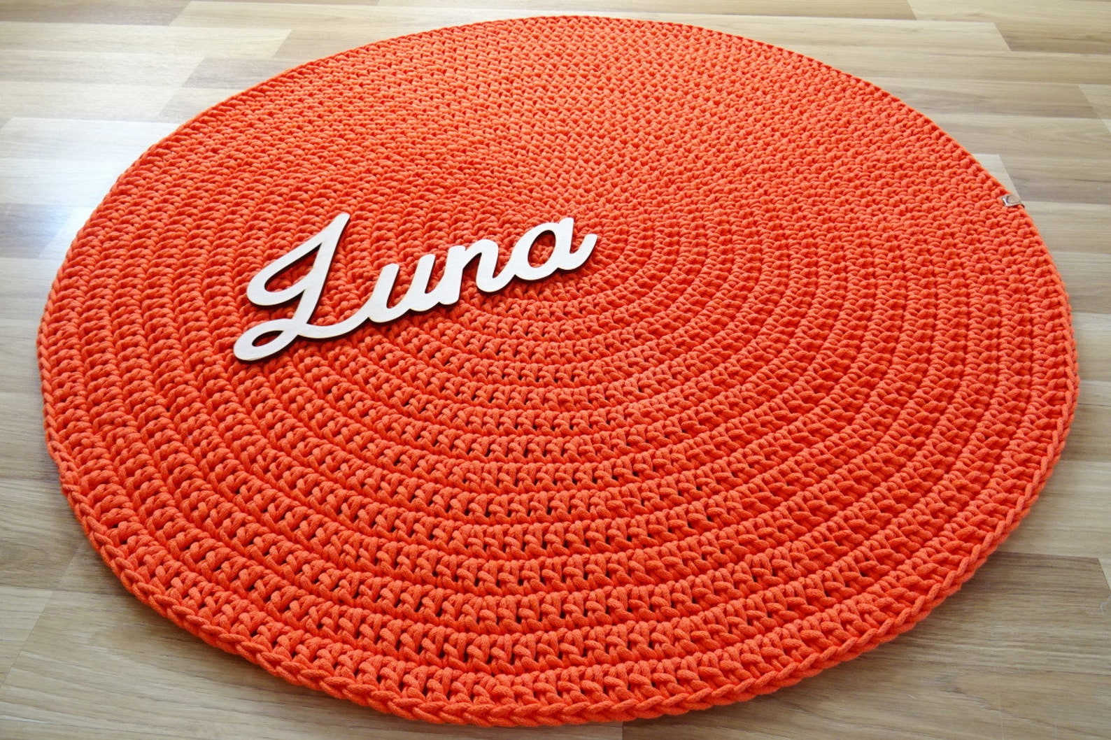 Orange Round Rug Baby Play Mat Floor Rug Nursery Rug Etsy