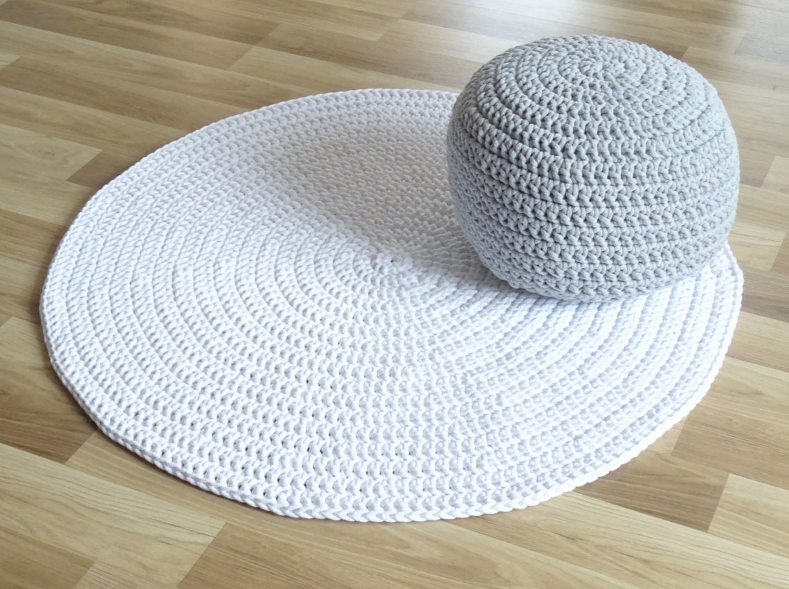 White Round Rug Nursery Decor White White Carpet Bathroom Etsy Australia