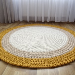 RUG MID CENTURY modern, nursery rug round, round rug soft, boho round rug, custom area rug, beige area rug, large round rug, kids area rug