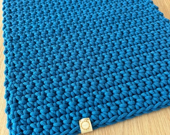 Turkoois blauw klein runner badkamerkleed, aangepast formaat tapijt, decoratief tapijt, deurmat wasbaar, lang runner tapijt, gangloper, tafelloper