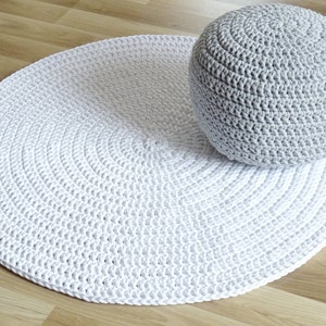 White round rug, nursery decor white, white carpet, bathroom rug round, teppich weiss, teppiche, badezimmer, tapis, alfombra, vloerkleed, zdjęcie 9