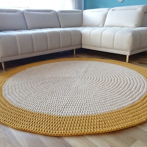 Houseofdecor - Sunburst Round Cotton Area Rug, Hand Tufted