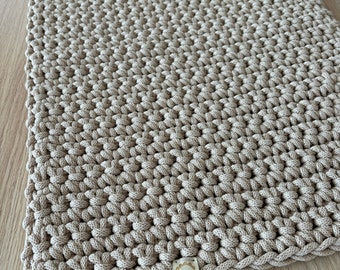 Natural small runner bathroom rug, custom size rug, decorative rug, doormat washable, long runner rug, hallway runner, table runner beige