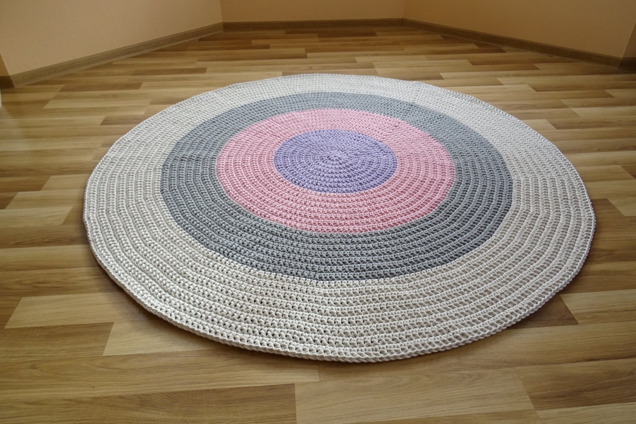 Rainbow color rug boho rug baby play mat rainbow room decor Etsy