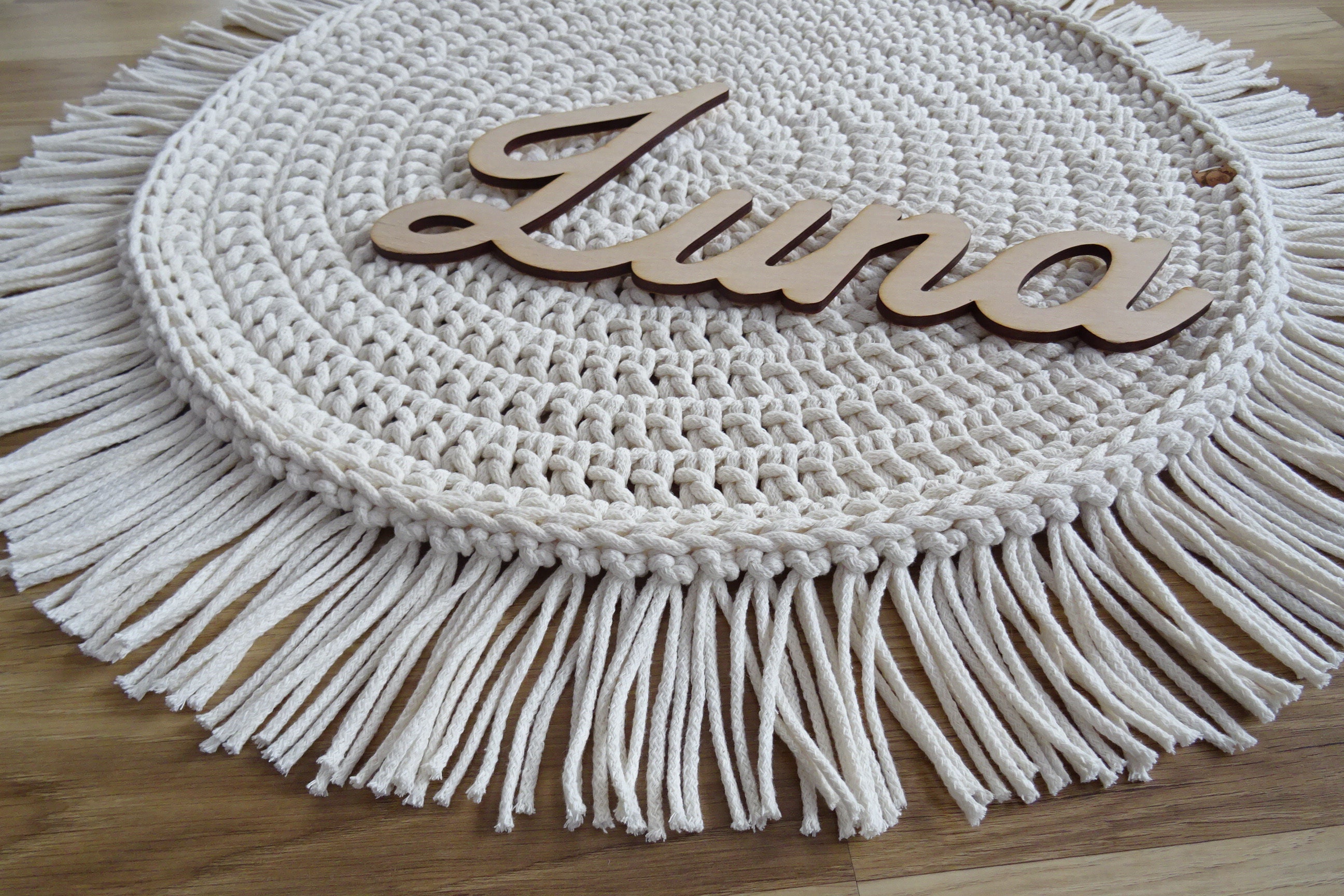 Boho round rug with fringe Ivory round rug boho nursery rug Etsy