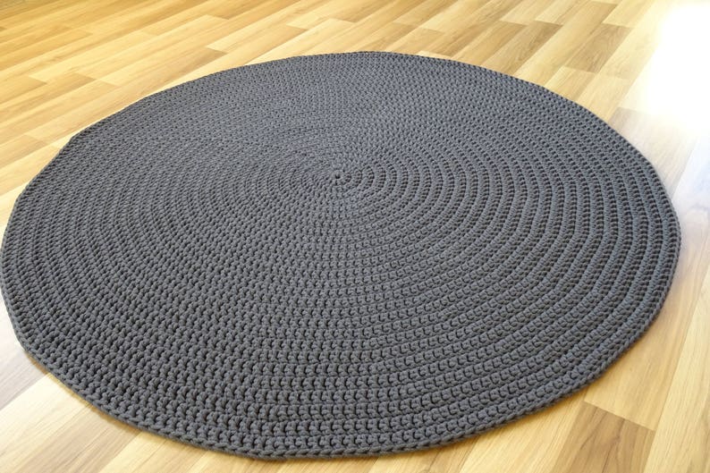 Scandinavian Rug Grey Modern Rug Nursery Rug Gray Round Etsy