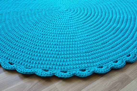 Runder Teppich Kinderzimmer Teppich Rund Teppich Gehakelt Etsy