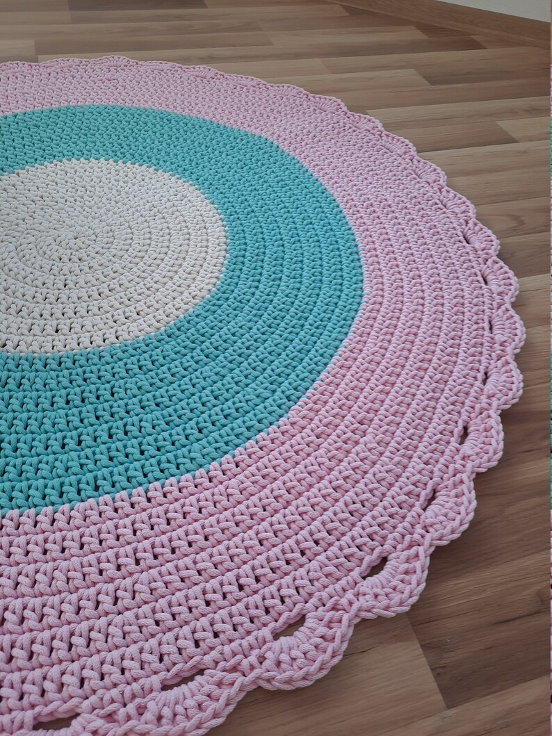 Girl Nursery Rug Flower Rug Boho Nursery Rug Custom Size Etsy