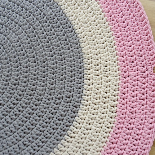 Round Area rug, round rug in nursery, boho rug, large floor rugs, round rug for bathroom, crochet rug, pink nursery decor, boho shops nursery deco