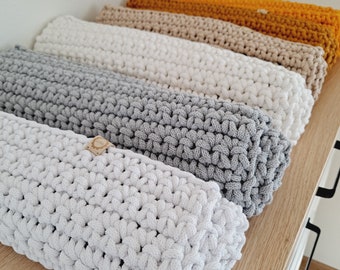 Tapis de passage au crochet, tapis carré fait main, tapis de salle de bain, tapis lavable rectangle, tapis au crochet blanc, décoration de chambre pour tout-petit, tapis moderne, tapis en coton