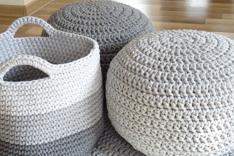 Pouf ottoman, floor pouf, poof ottoman, zdjęcie 7