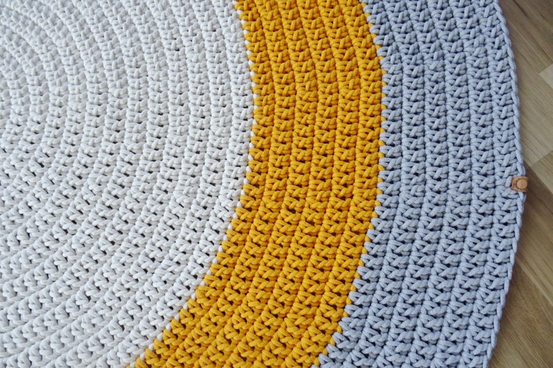 Yellow Round Rug Yellow Bedroom Decor Round Rug for Living Etsy