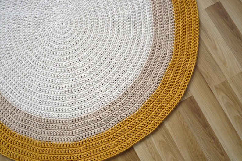 RUG MID CENTURY Modern Nursery Rug Round Round Rug Soft Etsy