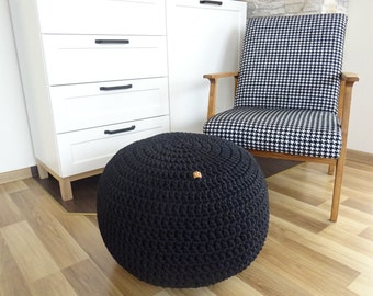 Pouf ottoman, pouf crochet, décor de chambre pour tout-petits, pouf tressé, pouf ottoman, décor de crèche garçon, décor de crèche fille, décor scandinave