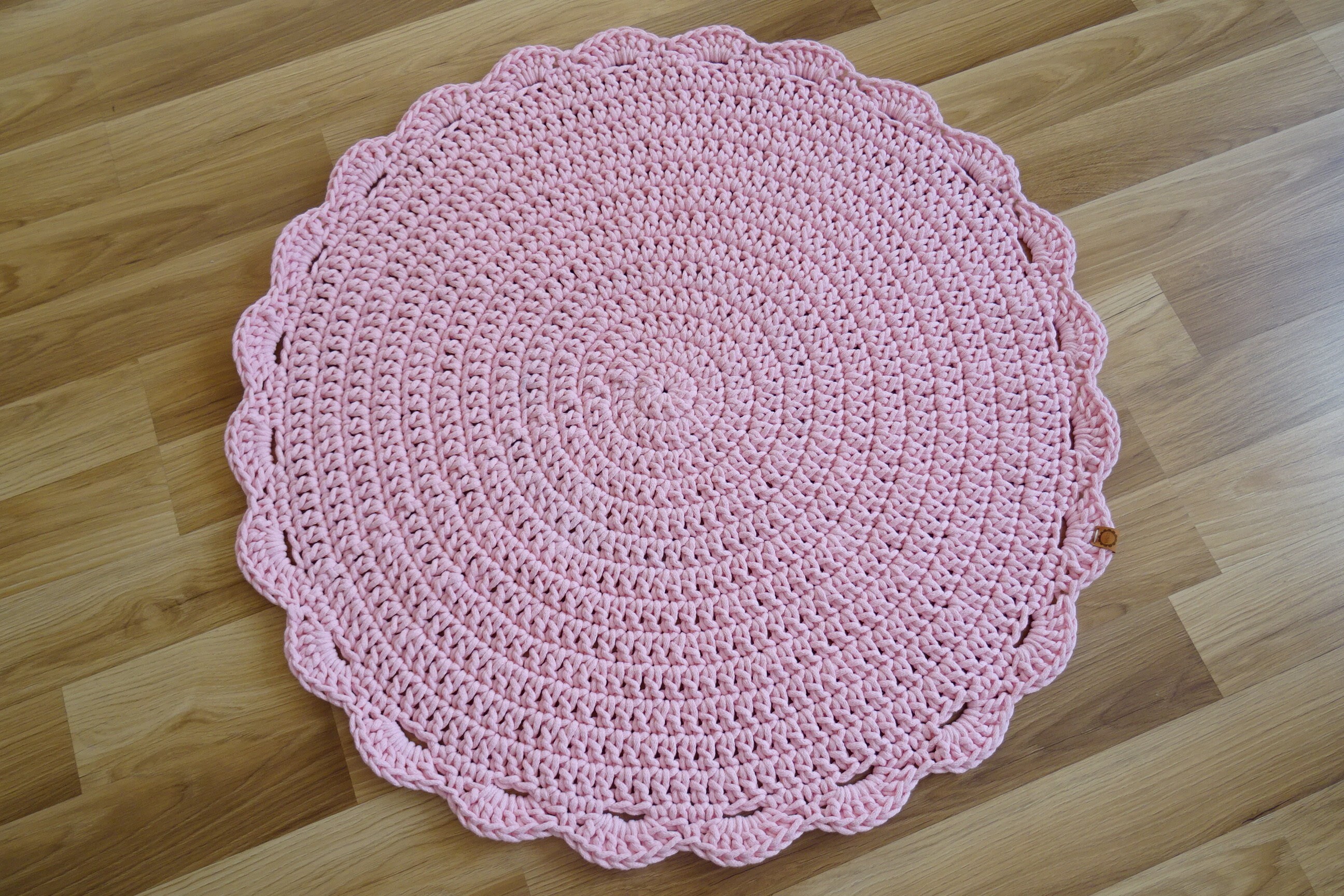 Pink round rug for girl toddler room decor girl small round Etsy