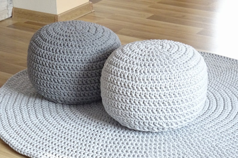 Pouf ottoman, floor pouf, poof ottoman, zdjęcie 1