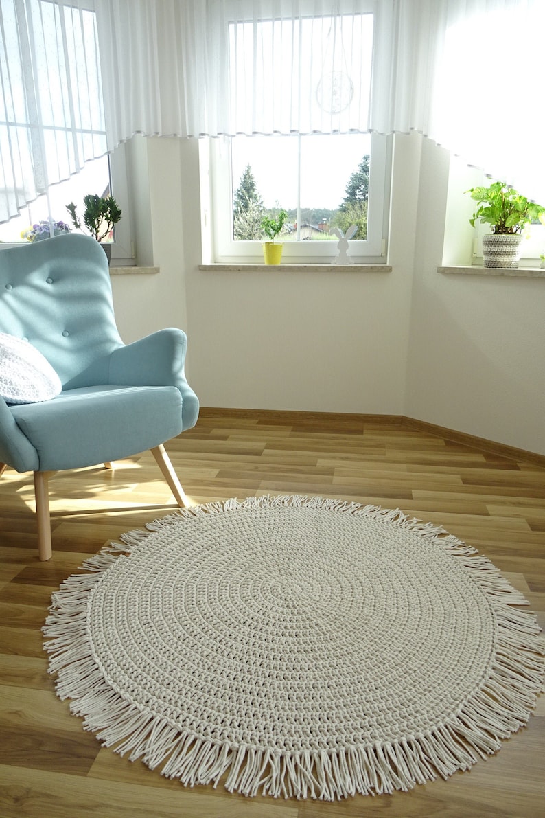 BOHO NURSERY RUG Round Rug With Fringe Boho Throw Large Etsy Australia